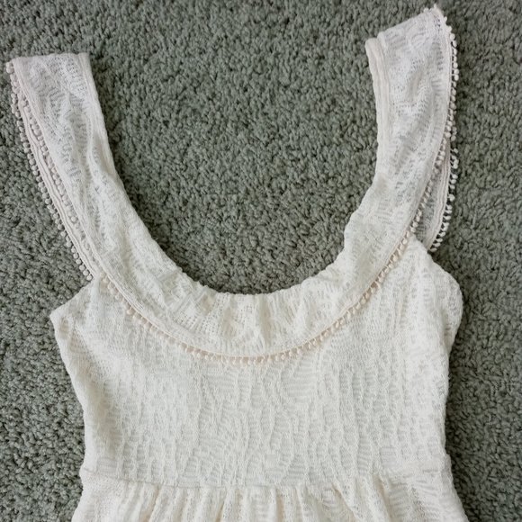 NWT Anthropologie Maeve Ivory A-Line Lace Lined Dress - Picture 2 of 9